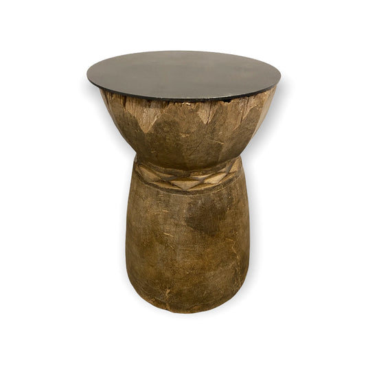 African Grain Stomper "Steel", Beistelltisch