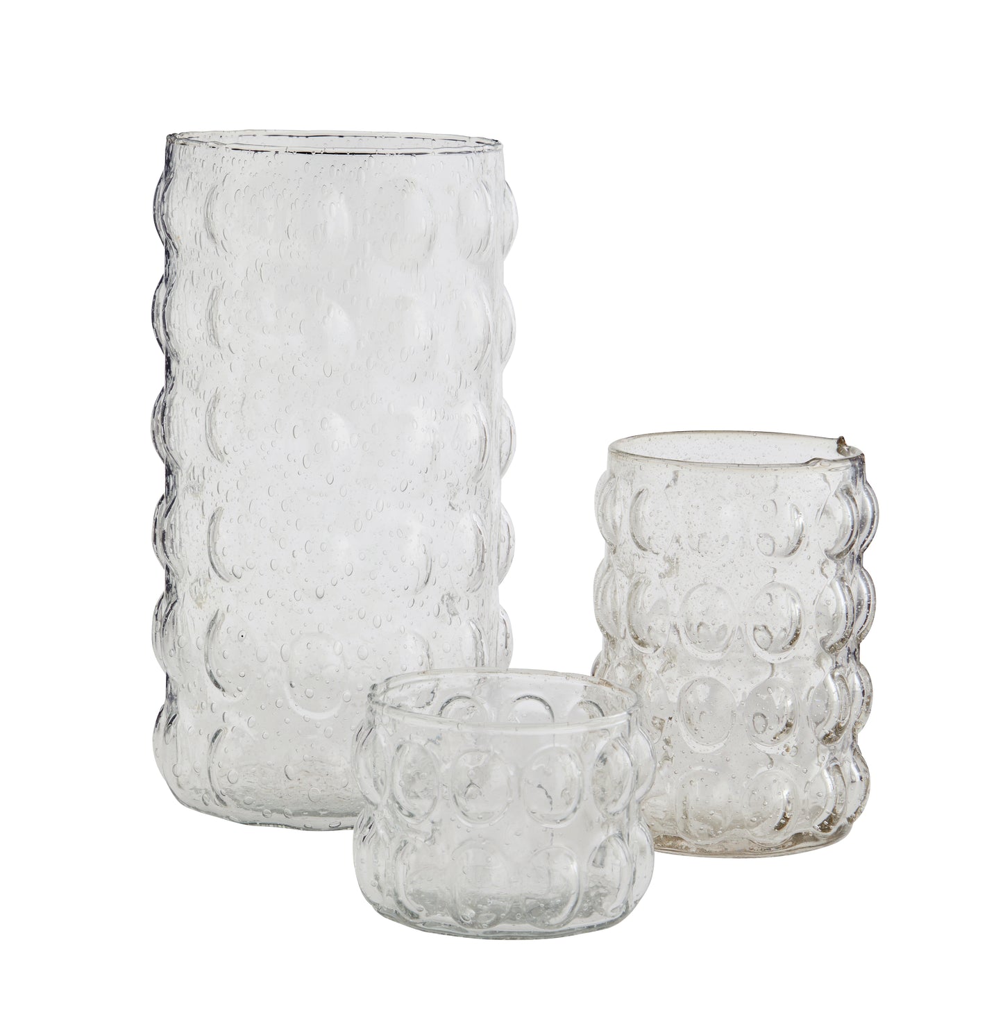 Glass vase with bubbles