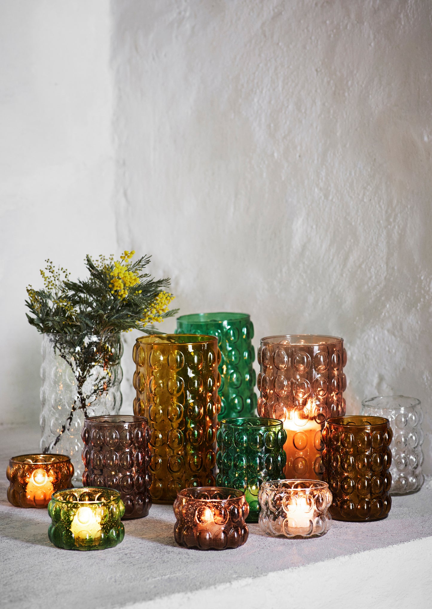 Glass vase with bubbles