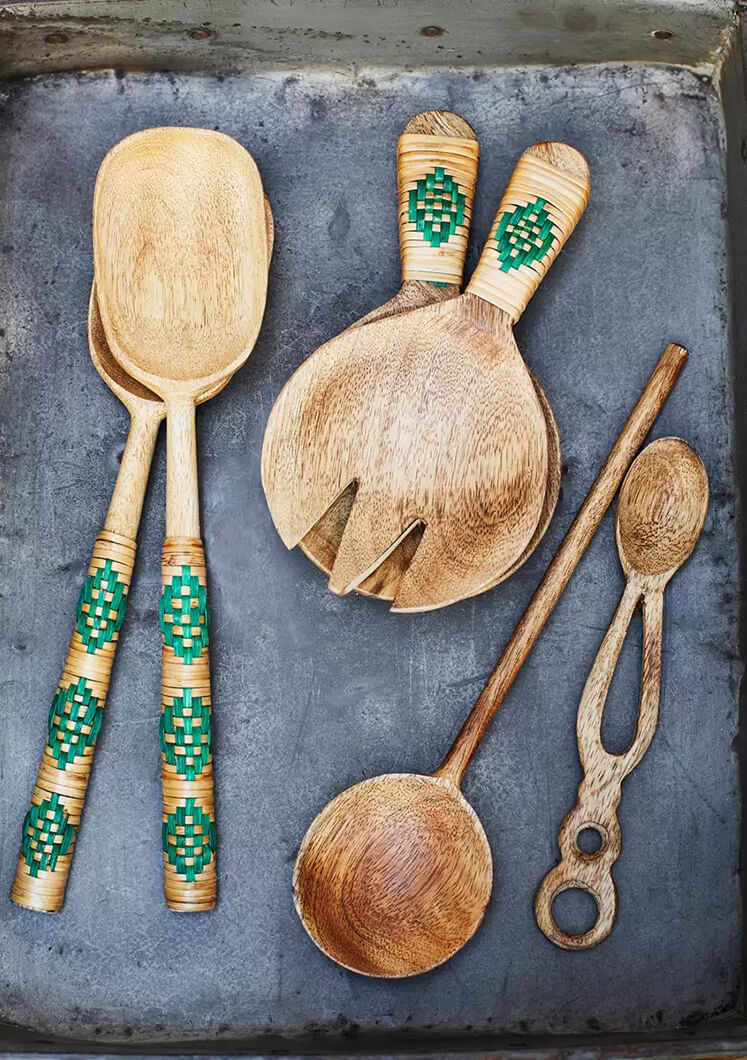 Servierbesteck Set aus Mangoholz "Casa Bamboo"