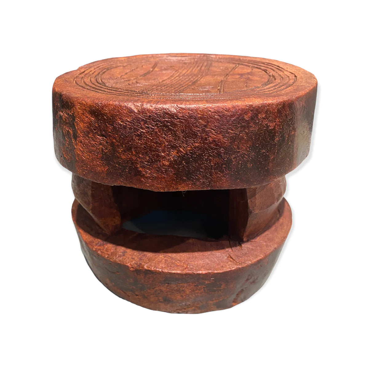 Mini stool "Yaruba" - hand carved