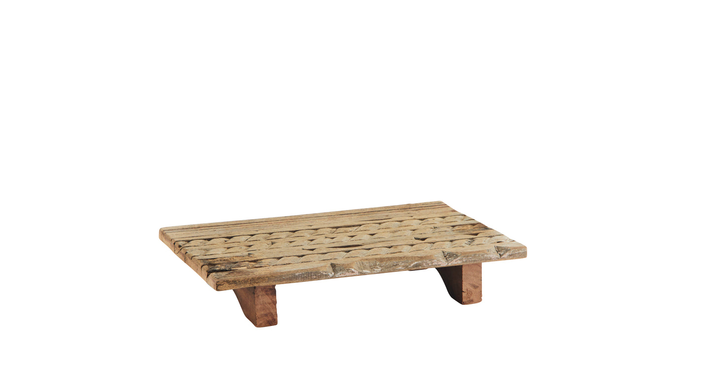 Sockeltablett "Indira" aus recyceltem Holz