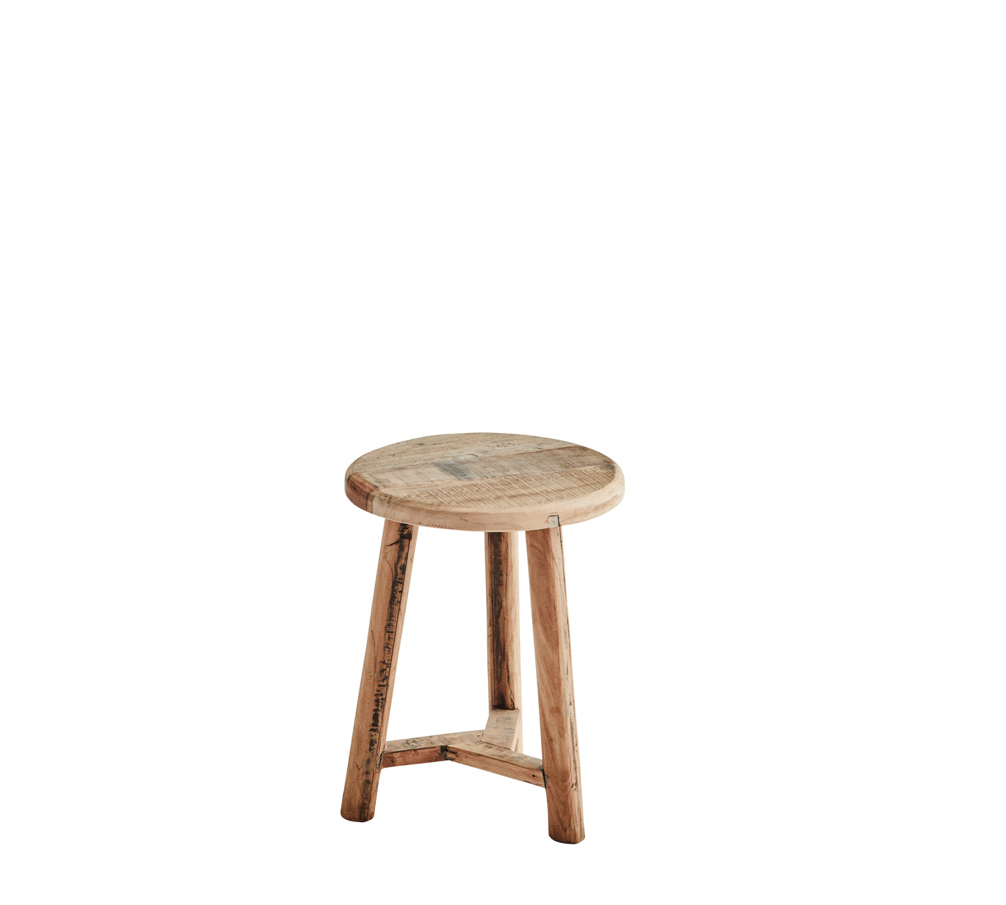 Hocker "Indara" aus recyceltem Holz