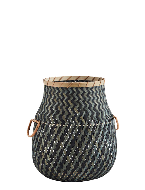 Bamboo basket with handles